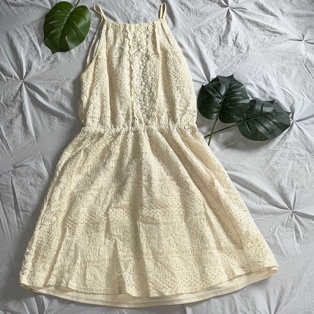Cream Lace Dress
